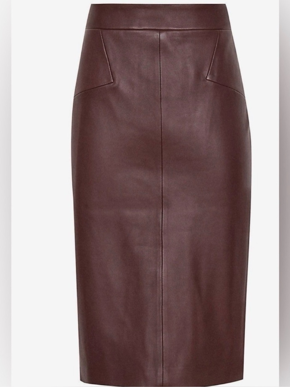 Reiss Reagan Brown Lamb Leather Pencil Skirt US 0 - Picture 4 of 11